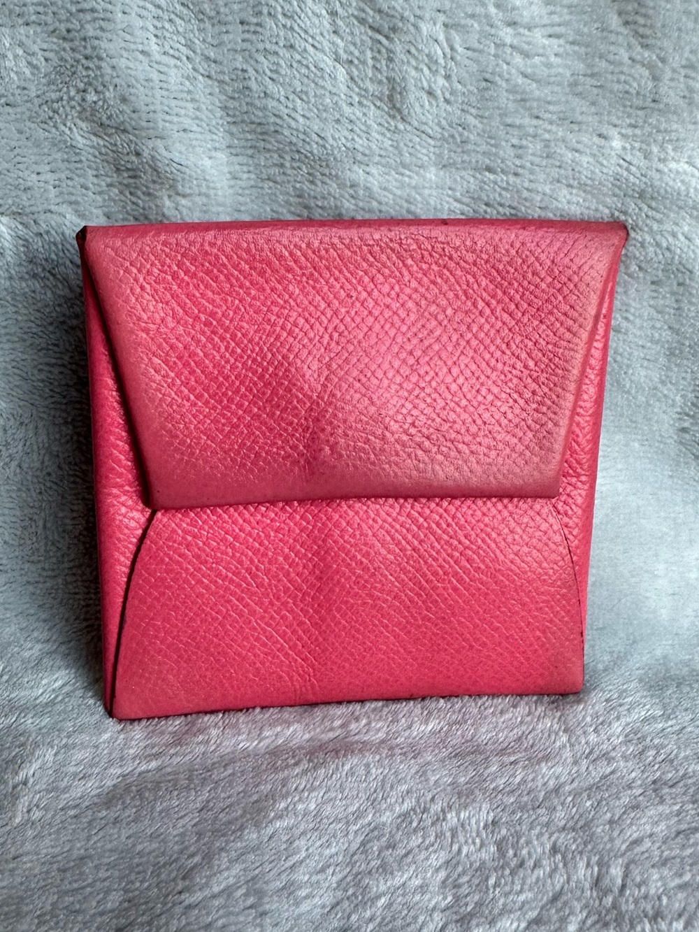 Hermès Pink Leather Coin Pouch Mini Wallet Made in France